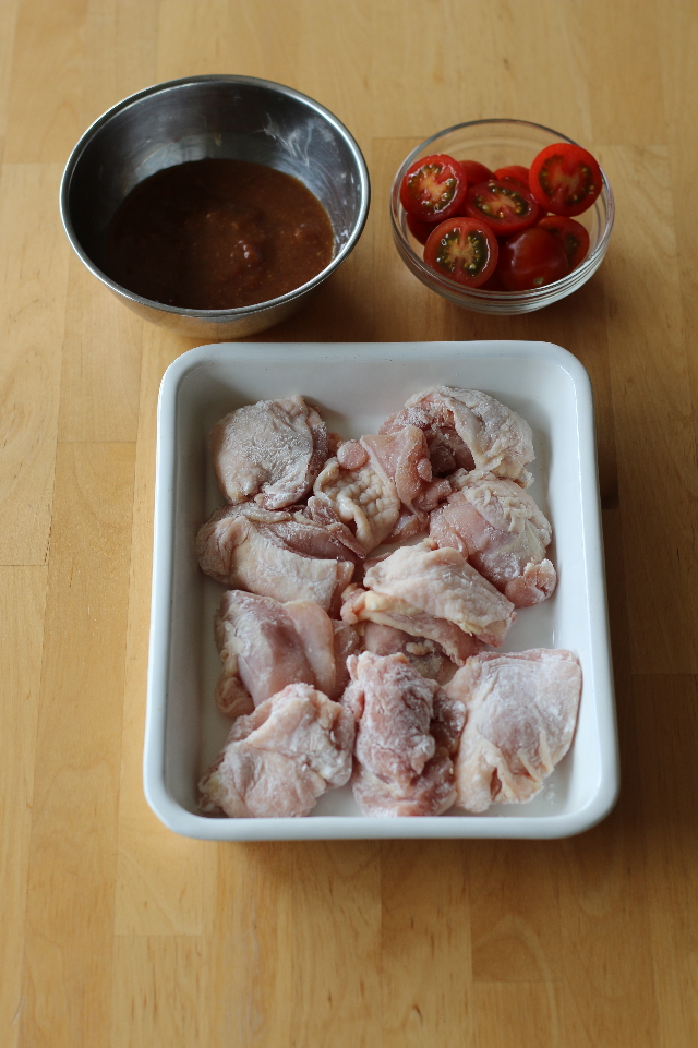 �f�ނ̏����@�n�{���������ƉĖ�؂̔~�݂��u��